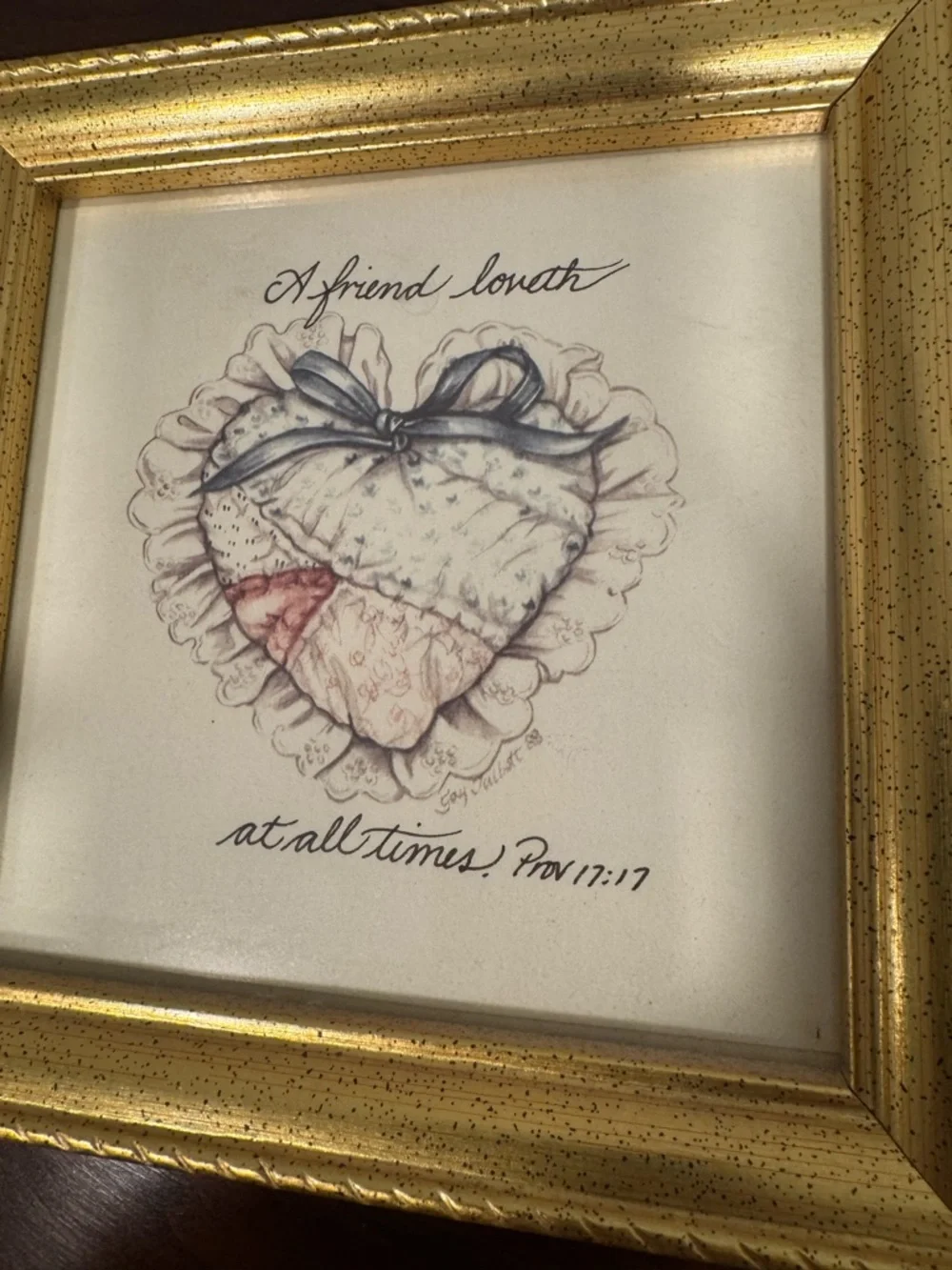 Framed Art - A Friend Loveth At All Times Proverbs 17:17
